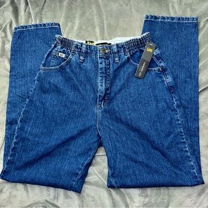 Lee Tapered Leg Mom Jeans Elastic Waistband Size 8M